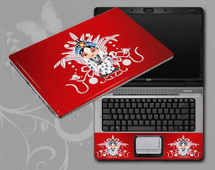 decal Skin for HP Pavilion x360 13-u004nia Red, Beijing Opera,Peking Opera Make-ups laptop skin