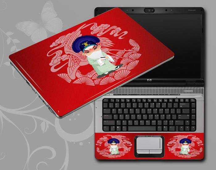 decal Skin for ASUS Chromebook C523NA-BCLN6 Red, Beijing Opera,Peking Opera Make-ups laptop skin