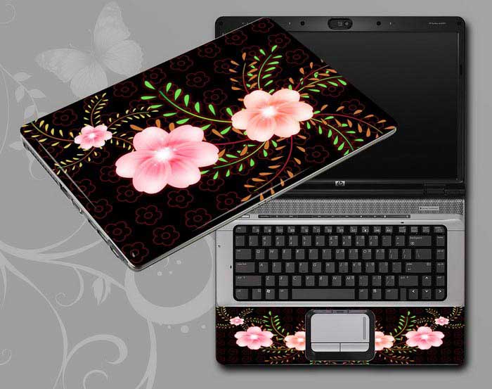 decal Skin for MSI Raider GE78HX 13VI-086US vintage floral flower floral   flowers laptop skin