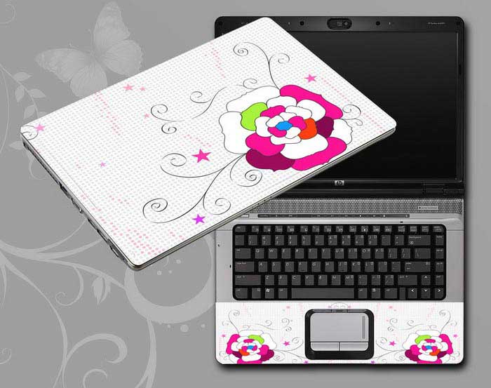 decal Skin for MSI GS75 Stealth-1243 vintage floral flower floral   flowers laptop skin