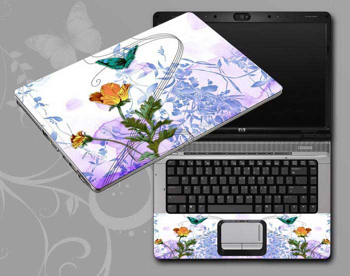decal Skin for ASUS ROG Flow X13 Ultra Slim 2-in-1 Gaming GV301QH-DS96 vintage floral flower floral laptop skin