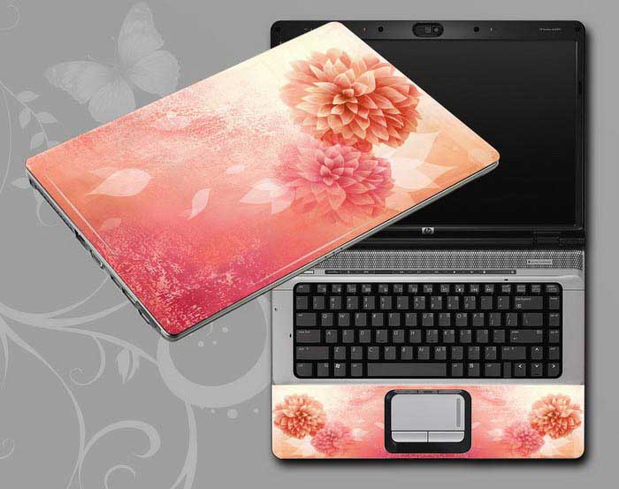 decal Skin for ASUS ZenBook UX430UA Flowers, butterflies, leaves floral laptop skin