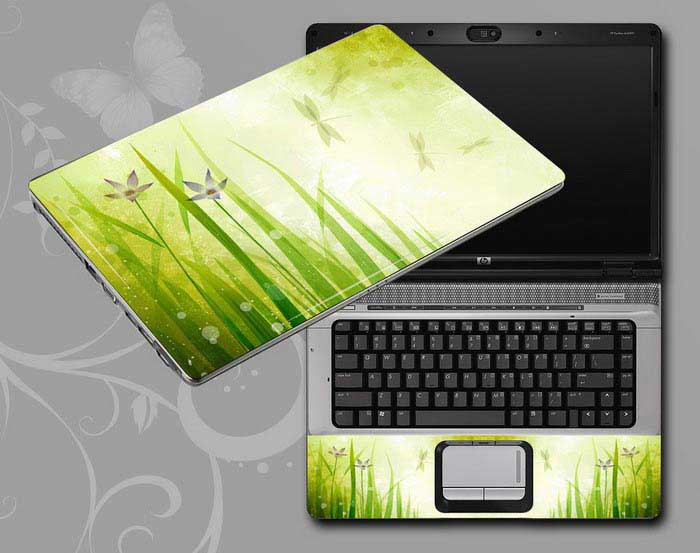 decal Skin for HP Pavilion x360 13-u106la Flowers, butterflies, leaves floral laptop skin