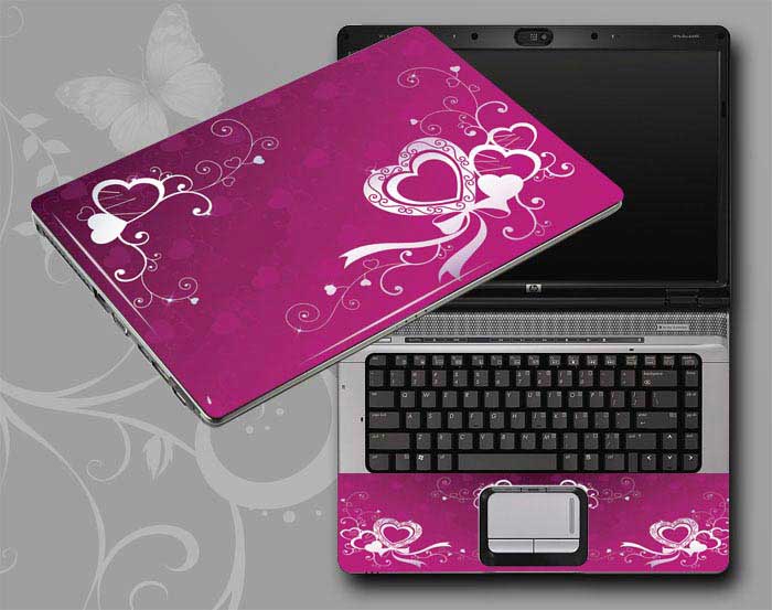 decal Skin for MSI Alpha 17 A4DE Flowers, butterflies, leaves floral laptop skin