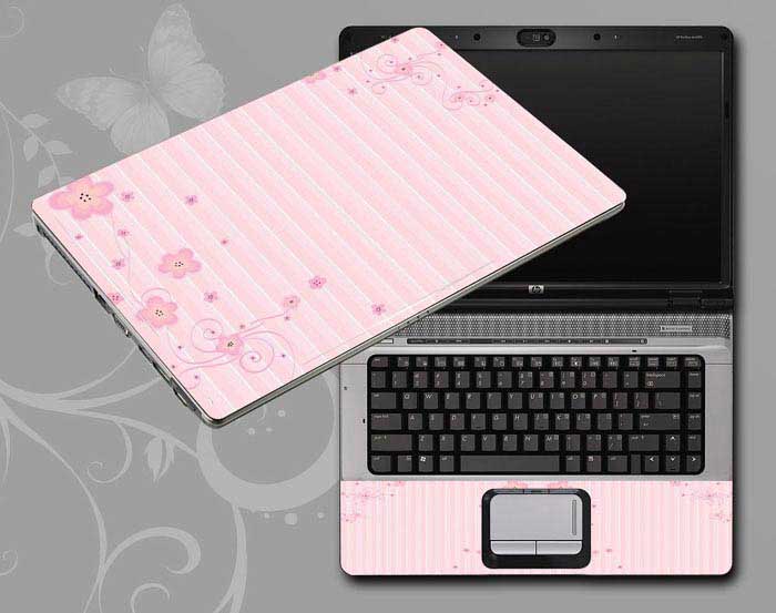 decal Skin for SAMSUNG Q430-JS03 Flowers, butterflies, leaves floral laptop skin