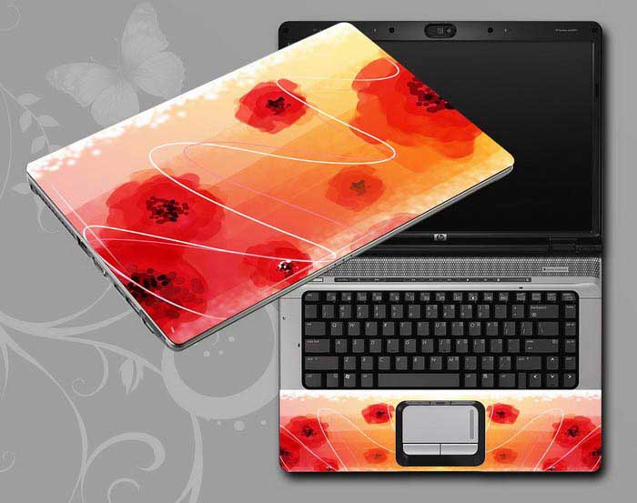decal Skin for MSI GL73 9SDK-219 vintage floral flower floral laptop skin