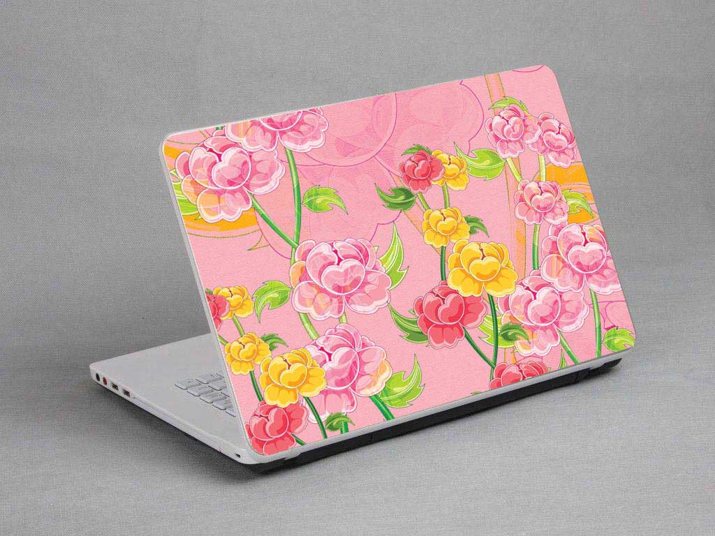 decal Skin for CLEVO W670SJQ1 Vintage Flowers floral laptop skin