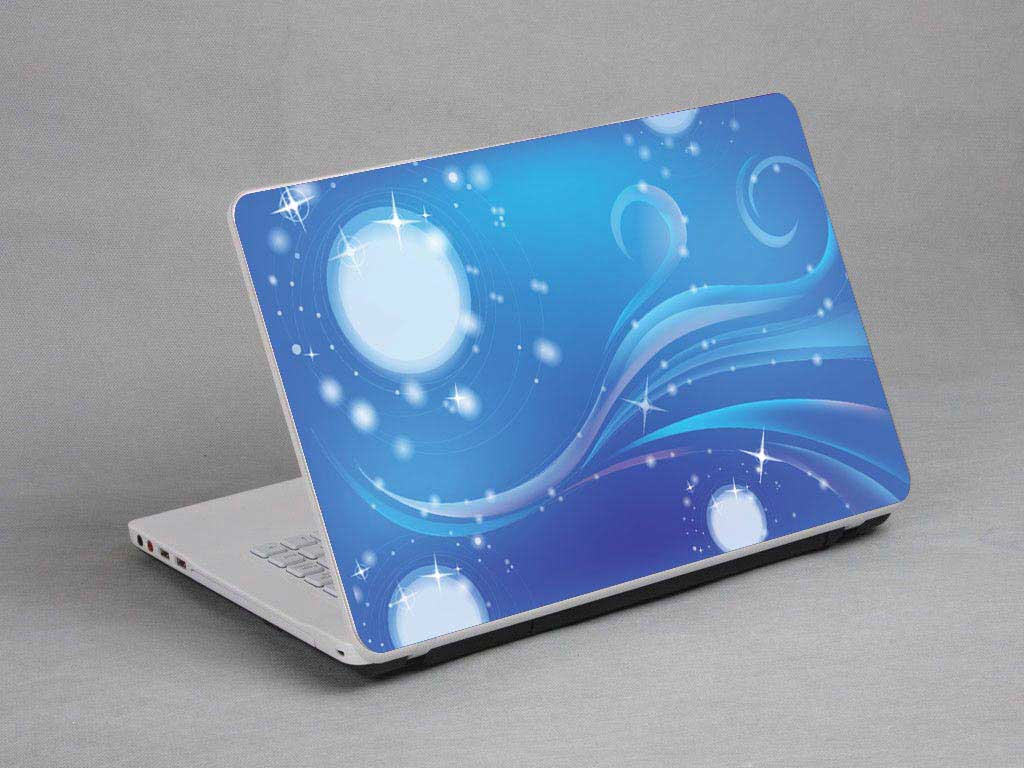 decal Skin for MSI GL62 6QE Bubbles, Colored Lines laptop skin