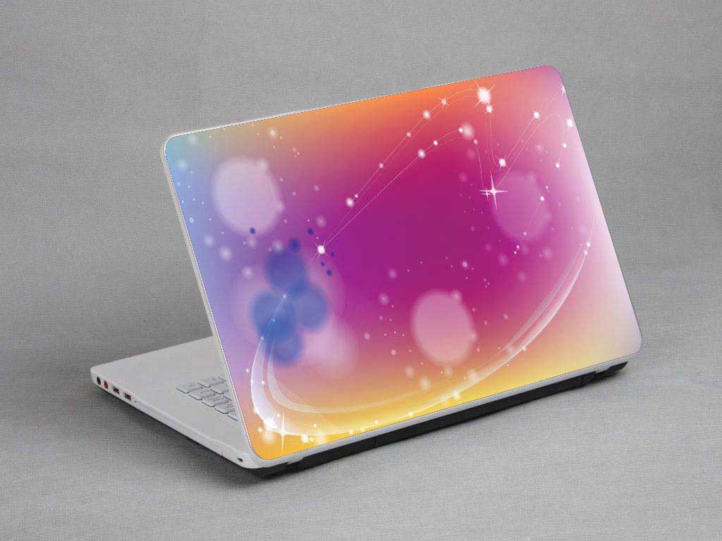 decal Skin for TOSHIBA Satellite L755-S5153 Bubbles, Colored Lines laptop skin