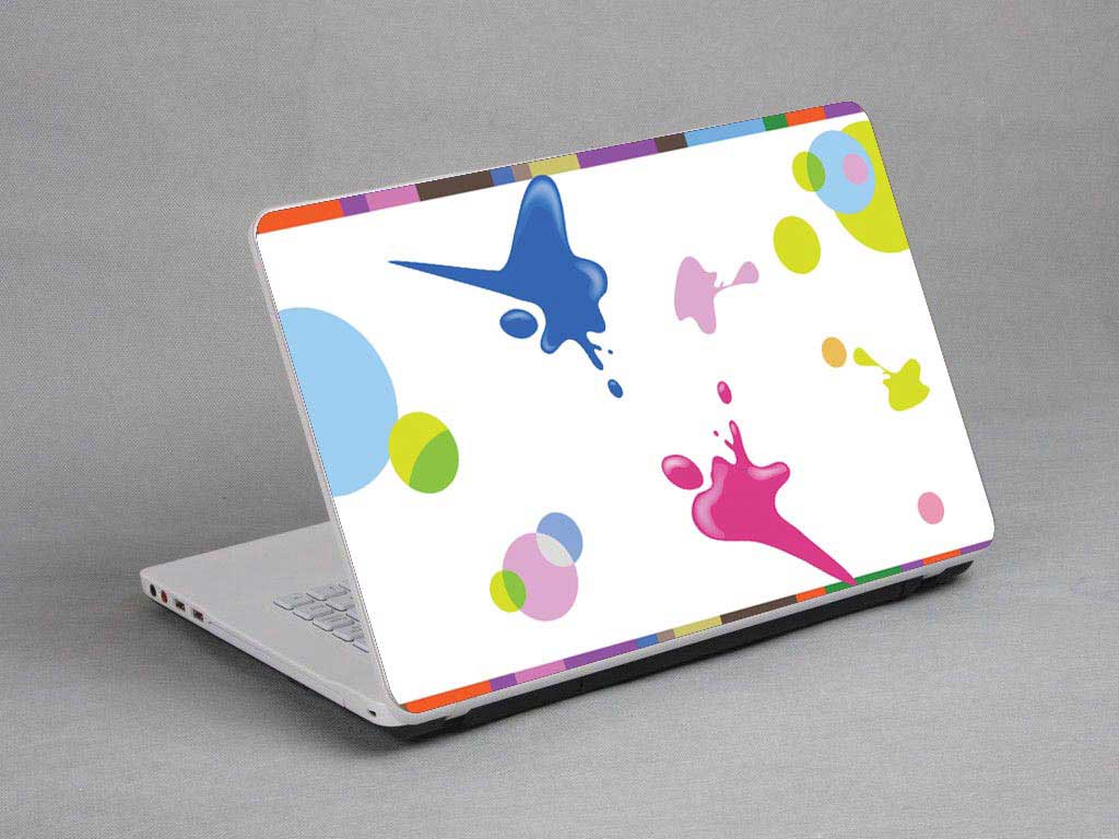 decal Skin for LENOVO Essential G405S Bubbles, Colored Lines laptop skin