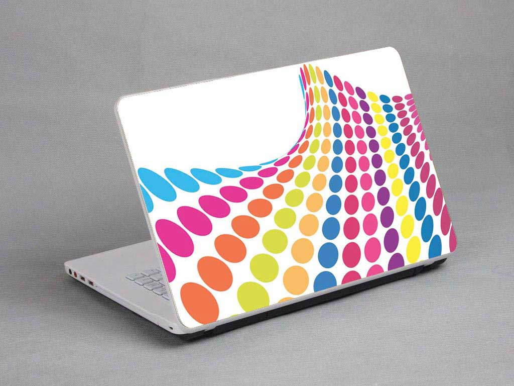 decal Skin for MSI GT73VR Titan Pro Bubbles, Colored Lines laptop skin