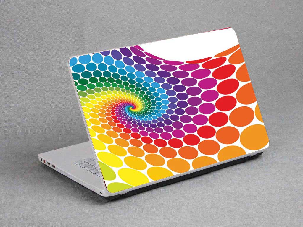 decal Skin for ACER Aspire E1-532P Bubbles, Colored Lines laptop skin