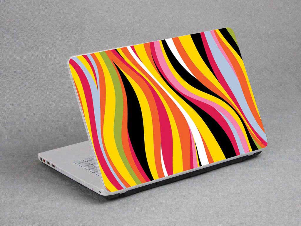 decal Skin for ACER Aspire 5 A515-54-52BQ Bubbles, Colored Lines laptop skin