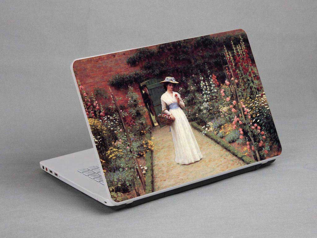 decal Skin for LENOVO Essential G475 Woman, oil painting. laptop skin