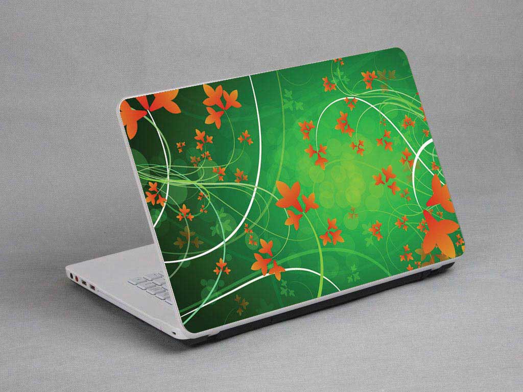 decal Skin for TOSHIBA Portege R30-BT1300 Leaves, flowers, butterflies floral laptop skin