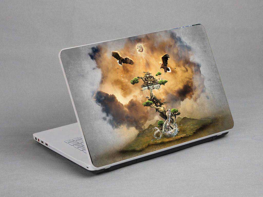 decal Skin for DELL New Inspiron 17 5000 Series Eagles, trees, crocodiles. laptop skin