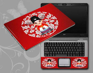 Red, Beijing Opera,Peking Opera Make-ups Laptop decal Skin for SONY VAIO E Series 15 SVE15127CA 4922-181-Pattern ID:181