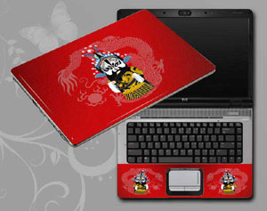 Red, Beijing Opera,Peking Opera Make-ups Laptop decal Skin for MSI Vector GP76HX 12UHS 53816-197-Pattern ID:197