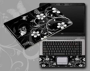 Flowers, butterflies, leaves floral Laptop decal Skin for LG 17Z90N-R.AAS9U1Z 54100-267-Pattern ID:267