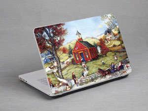 Oil painting, town, village Laptop decal Skin for LENOVO Yoga Laptop 2 (11 inch) 9636-363-Pattern ID:363