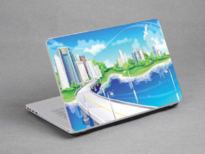 City, Bridge Laptop decal Skin for ASUS X550LDV 10879-380-Pattern ID:380