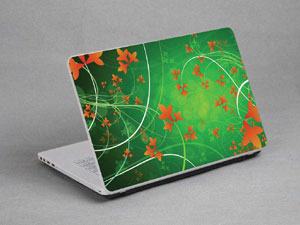 Leaves, flowers, butterflies floral Laptop decal Skin for FUJITSU LifeBook T4310 1737-394-Pattern ID:394
