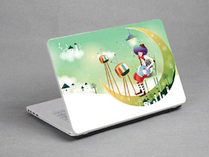 Moon, cartoon, music Laptop decal Skin for DELL New Inspiron 17 5000 Series 9683-429-Pattern ID:429