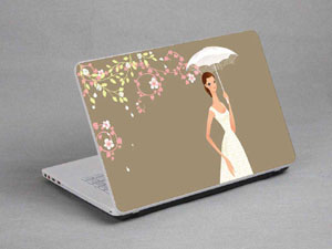 Umbrellas, women, flowers. floral Laptop decal Skin for MSI GT62VR 6RE DOMINATOR PRO 10729-451-Pattern ID:451