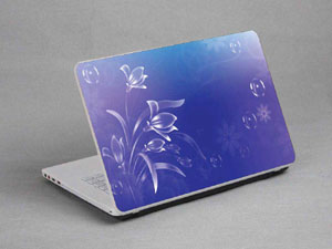 Transparent flowers floral Laptop decal Skin for LENOVO flex 4 15 10665-472-Pattern ID:471