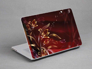 Transparent flowers floral Laptop decal Skin for LENOVO flex 4 15 10665-474-Pattern ID:473