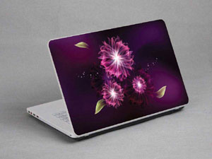 Transparent flowers floral Laptop decal Skin for APPLE Macbook pro 995-477-Pattern ID:476
