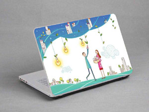 Comics, cartoons, a family. Laptop decal Skin for DELL New Inspiron 17 5000 Series 9683-512-Pattern ID:511