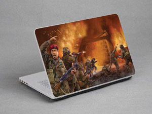 Troops, soldiers, war. Laptop decal Skin for FUJITSU LIFEBOOK S751 1786-593-Pattern ID:592