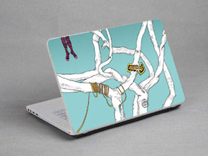 White Branches Laptop decal Skin for MSI GS73 Stealth 8RE 53608-604-Pattern ID:603