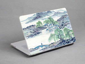 Chinese water and ink landscape painting mountain Laptop decal Skin for ASUS X407UA 11819-607-Pattern ID:606