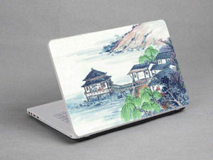 Chinese water and ink landscape painting mountain Laptop decal Skin for TOSHIBA Satellite L655D-S5093 9613-608-Pattern ID:607