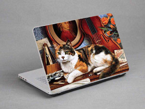 Cat Laptop decal Skin for FUJITSU LifeBook T5010 10524-655-Pattern ID:654
