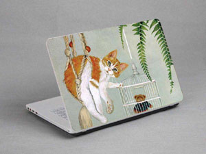 Cat Laptop decal Skin for ASUS K551LN-DM125H 9861-678-Pattern ID:677