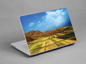 Blue sky and white clouds, land Laptop decal Skin for CLEVO W650SF 9328-729-Pattern ID:728