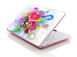 Colored flowers, painted floral Laptop decal Skin for ASUS ROG GL553VE 10867-1077-Pattern ID:K307