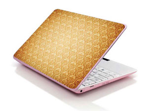 Gold pattern golden flower floral Laptop decal Skin for TOSHIBA Satellite P70-A01C 7145-1219-Pattern ID:K449