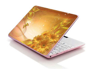 Gold pattern golden flower floral Laptop decal Skin for HP Pavilion 15-cs1071tx 48051-1222-Pattern ID:K452