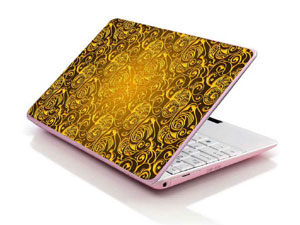 Gold pattern golden flower floral Laptop decal Skin for HP Pavilion 15-cs1010nq 47945-1224-Pattern ID:K454