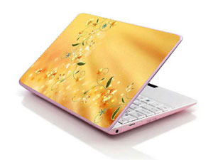 Gold pattern golden flower floral Laptop decal Skin for TOSHIBA Satellite L850-A885 6309-1225-Pattern ID:K455