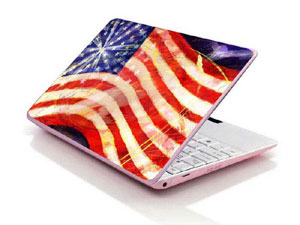 American flag Laptop decal Skin for MSI GP72 6QF 10770-821-Pattern ID:K51