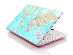 world Map Laptop decal Skin for SONY VAIO VPCEG38FG 4753-2925-Pattern ID:Z1533