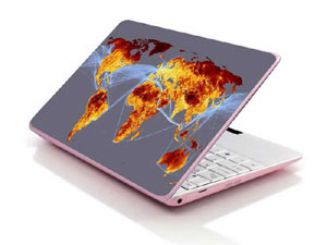 world Map Laptop decal Skin for GIGABYTE G5 KE 32186-2927-Pattern ID:Z1535