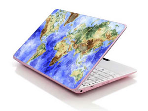 world Map Laptop decal Skin for HP 14-dq0032dx 37307-2930-Pattern ID:Z1538