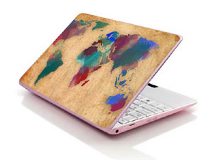 world Map Laptop decal Skin for ASUS K73TA 1549-2933-Pattern ID:Z1541