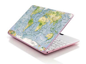 world Map Laptop decal Skin for SONY VAIO S Series 13 SVS13137PA 4274-2934-Pattern ID:Z1542